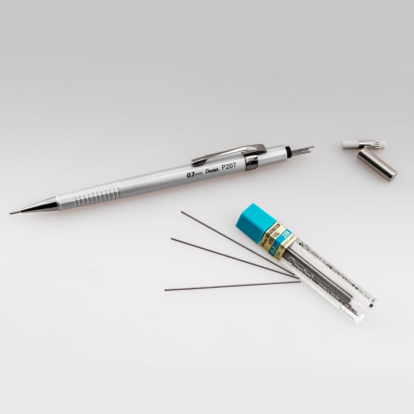 Sharp Mechanical Pencil (0.7mm) Metallic Silver Barrel (P207Z)