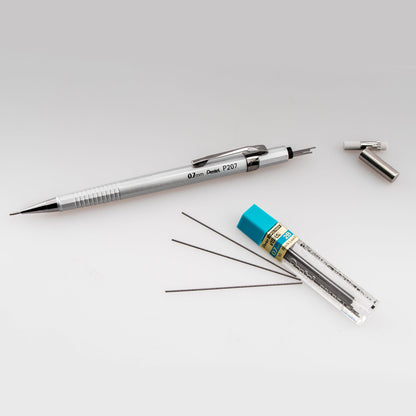 Sharp Mechanical Pencil (0.7mm) Metallic Silver Barrel (P207Z)