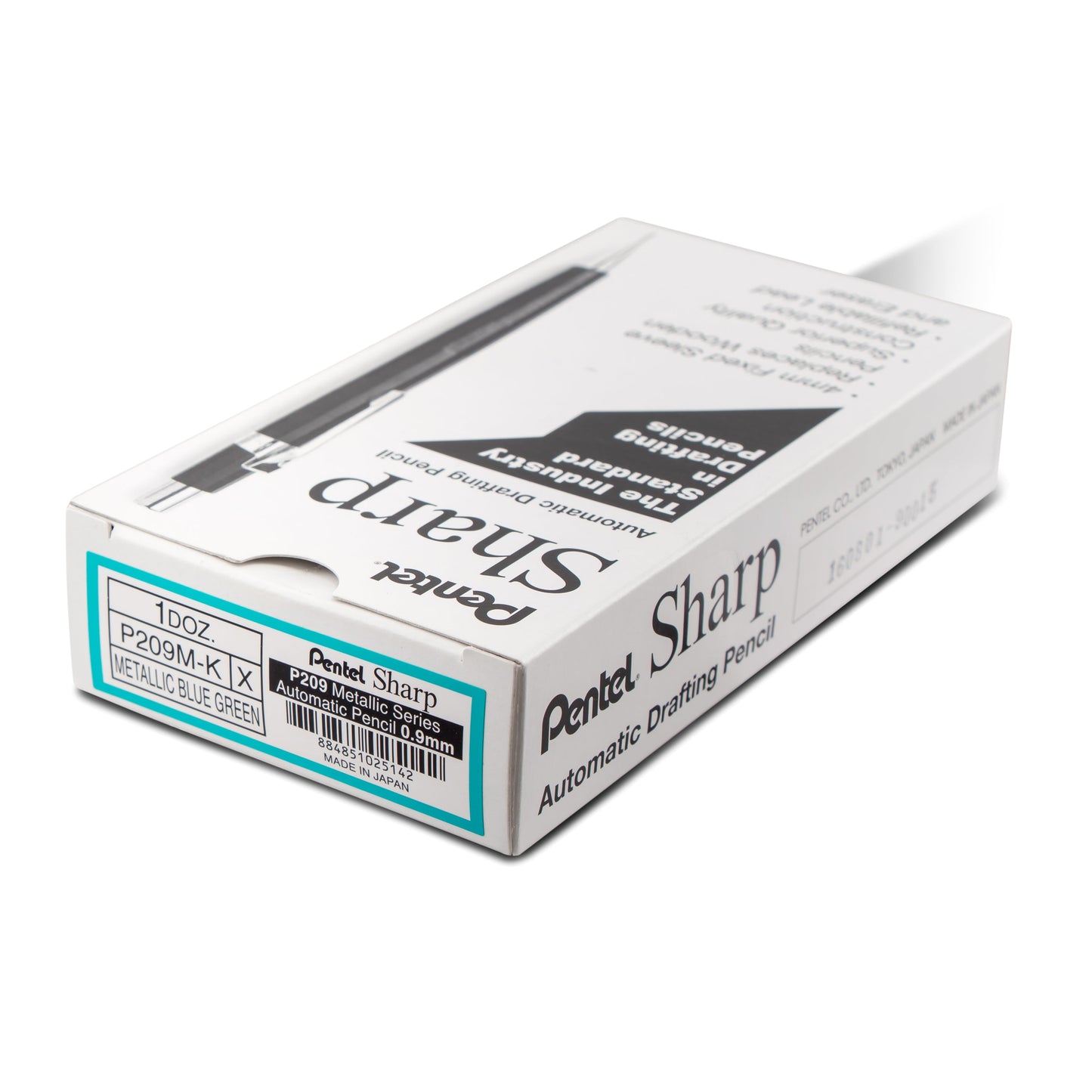 Sharp Mechanical Pencil, (0.9mm), Metallic Bluish Green Barrel (P209MK)