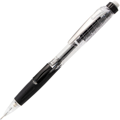 Twist-Erase Click Mechanical Pencil (0.5mm) Clear Barrel, Black Grip (PD275TA)