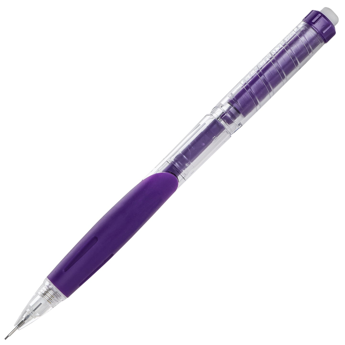 Twist-Erase Click Mechanical Pencil (0.5mm) Clear Barrel, Violet Grip (PD275TV)