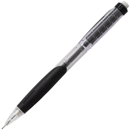 Twist-Erase Click Mechanical Pencil (0.7mm) Clear Barrel, Black Grip (PD277TA)