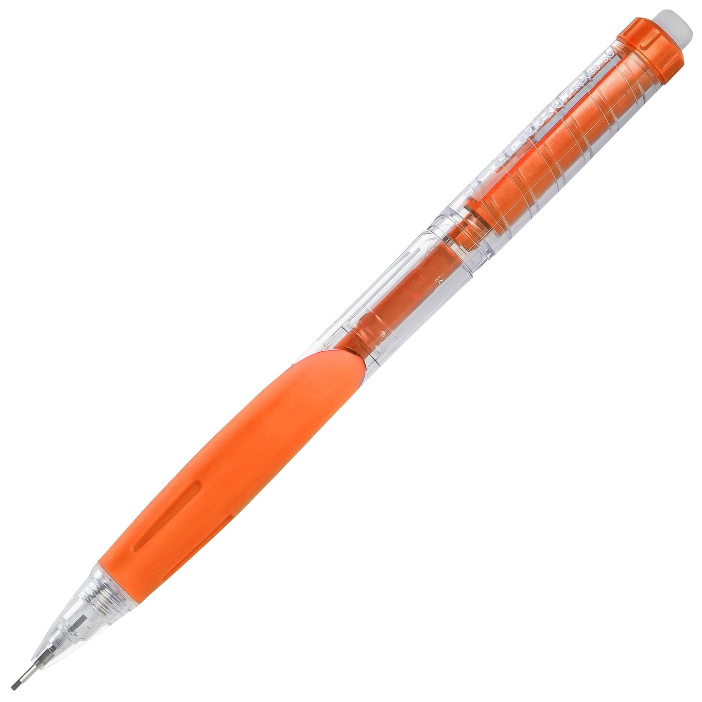 Twist-Erase CLICK  Mechanical Pencil, (0.7mm), Clear Barrel, Orange Grip (PD277TF)
