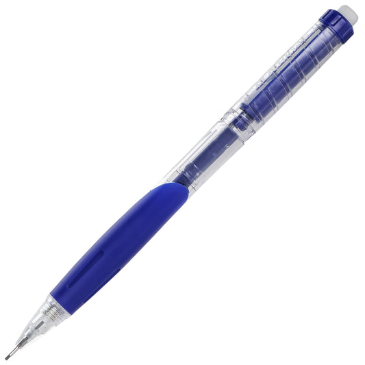 Twist-Erase Click Mechanical Pencil (0.9mm) Clear Barrel, Blue Grip (PD279TC)