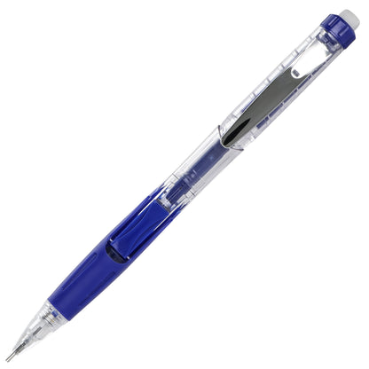 Twist-Erase Click Mechanical Pencil (0.9mm) Clear Barrel, Blue Grip (PD279TC)