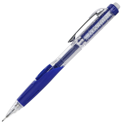 Twist-Erase Click Mechanical Pencil (0.9mm) Clear Barrel, Blue Grip (PD279TC)