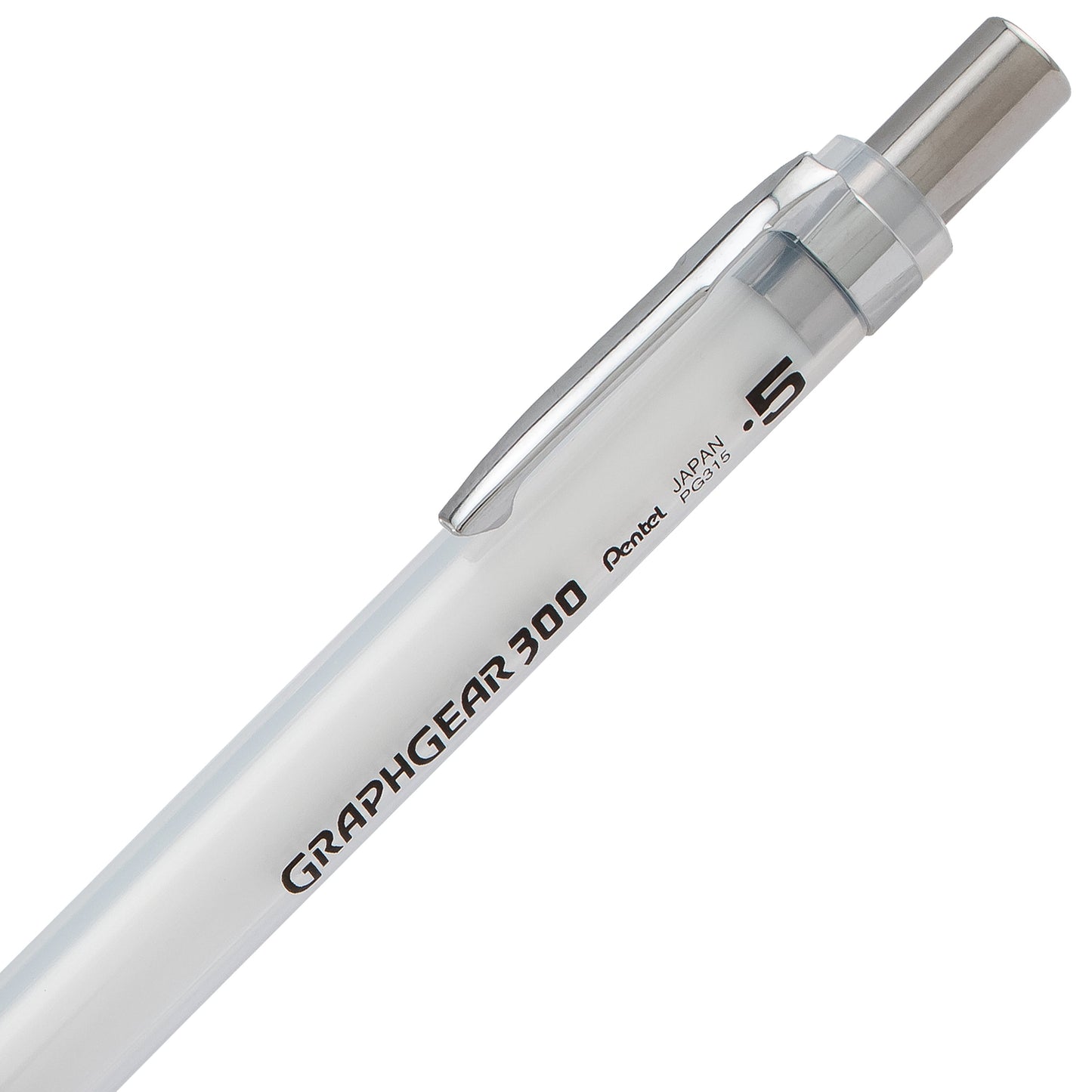 GraphGear 300 Mechanical Pencil, (0.5mm) Fine line, White Barrel (PG315TW)