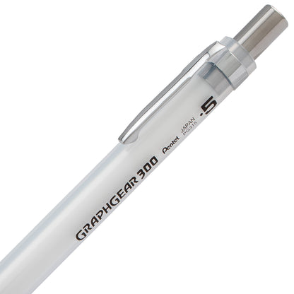 GraphGear 300 Mechanical Pencil, (0.5mm) Fine line, White Barrel (PG315TW)