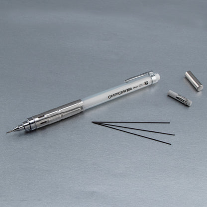 GraphGear 300 Mechanical Pencil, (0.5mm) Fine line, White Barrel (PG315TW)