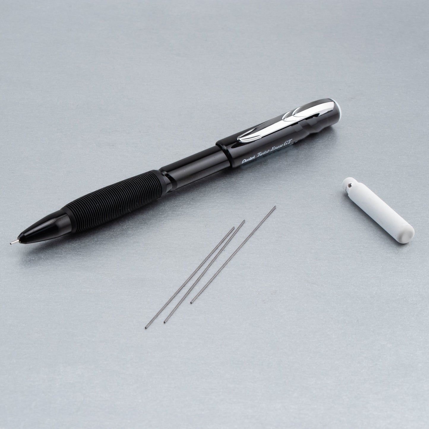 Twist-Erase GT (0.5mm) 1-CLICK Mechanical Pencil Transparent Black barrel (QE205A)