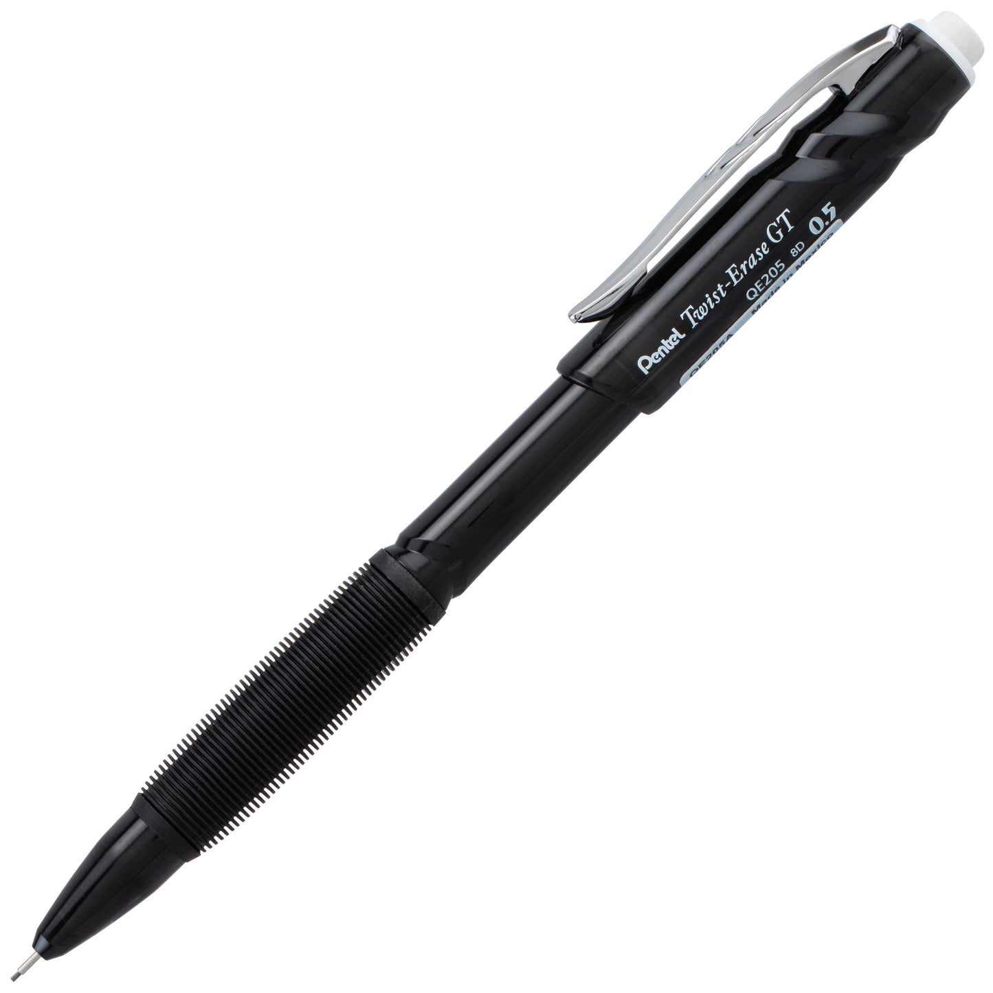 Twist-Erase GT (0.5mm) 1-CLICK Mechanical Pencil Transparent Black barrel (QE205A)