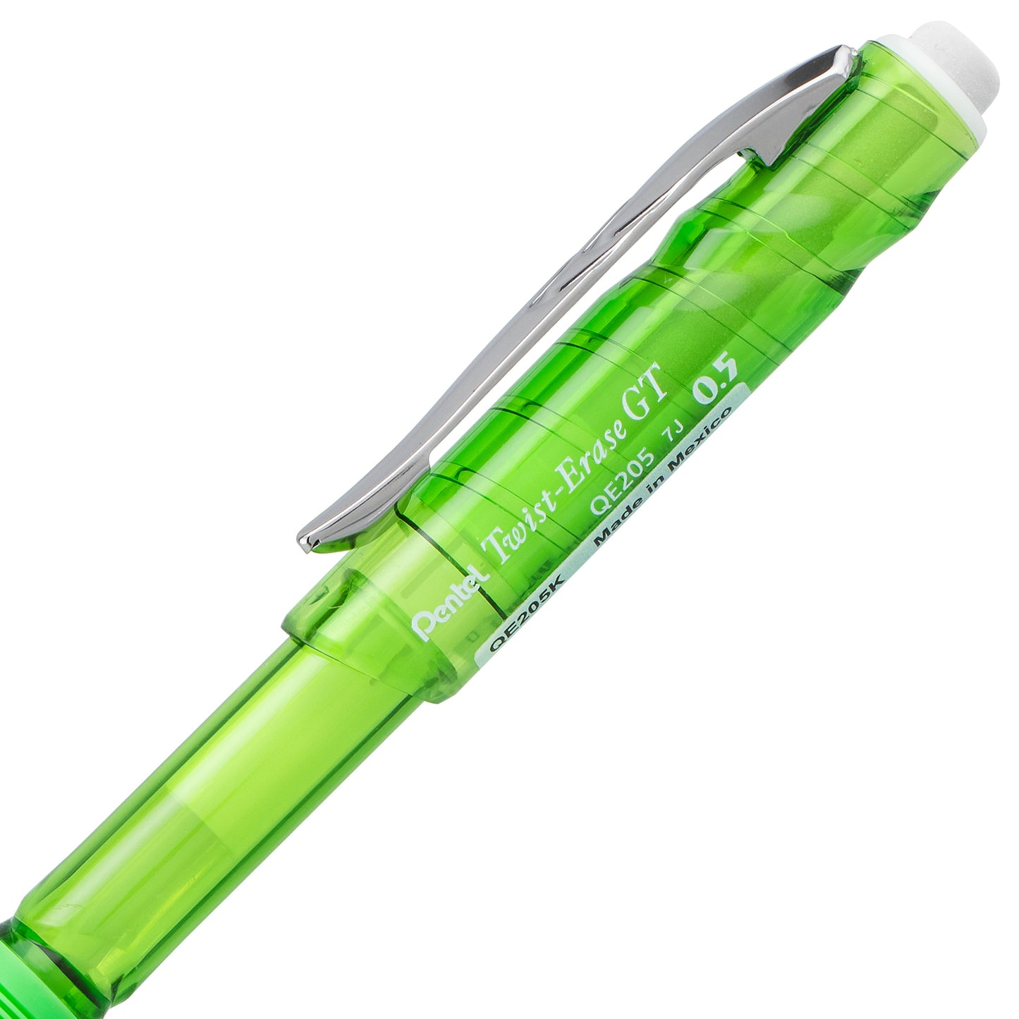 Twist-Erase GT (0.5mm) 1-CLICK Mechanical Pencil Transparent Lime Green (QE205K)