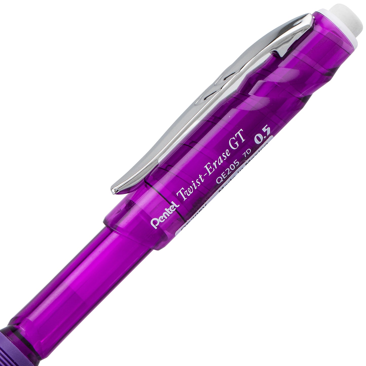 Twist-Erase GT (0.5mm) 1-CLICK Mechanical Pencil Transparent Violet (QE205V)