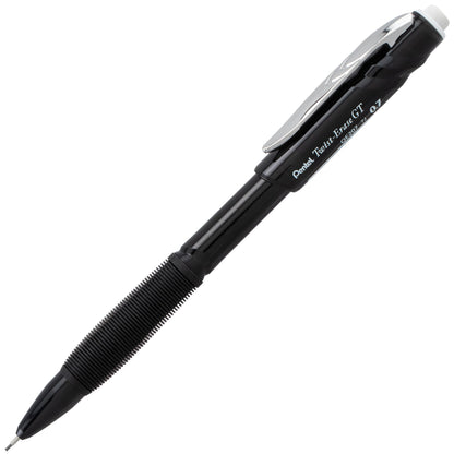 Twist-Erase GT (0.7mm) 1-CLICK Mechanical Pencil Transparent Black (QE207A)