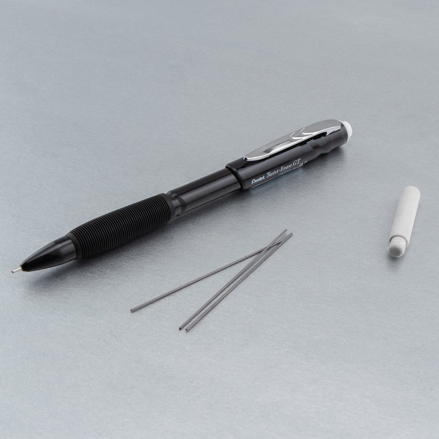 Twist-Erase GT (0.7mm) 1-CLICK Mechanical Pencil Transparent Black (QE207A)