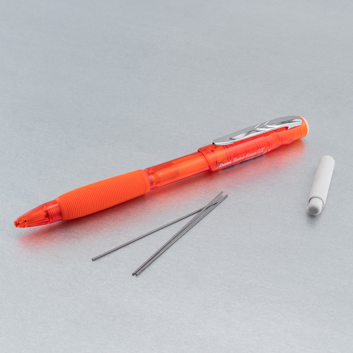 Twist-Erase GT (0.7mm) 1-CLICK Mechanical Pencil Transparent Orange (QE207F)