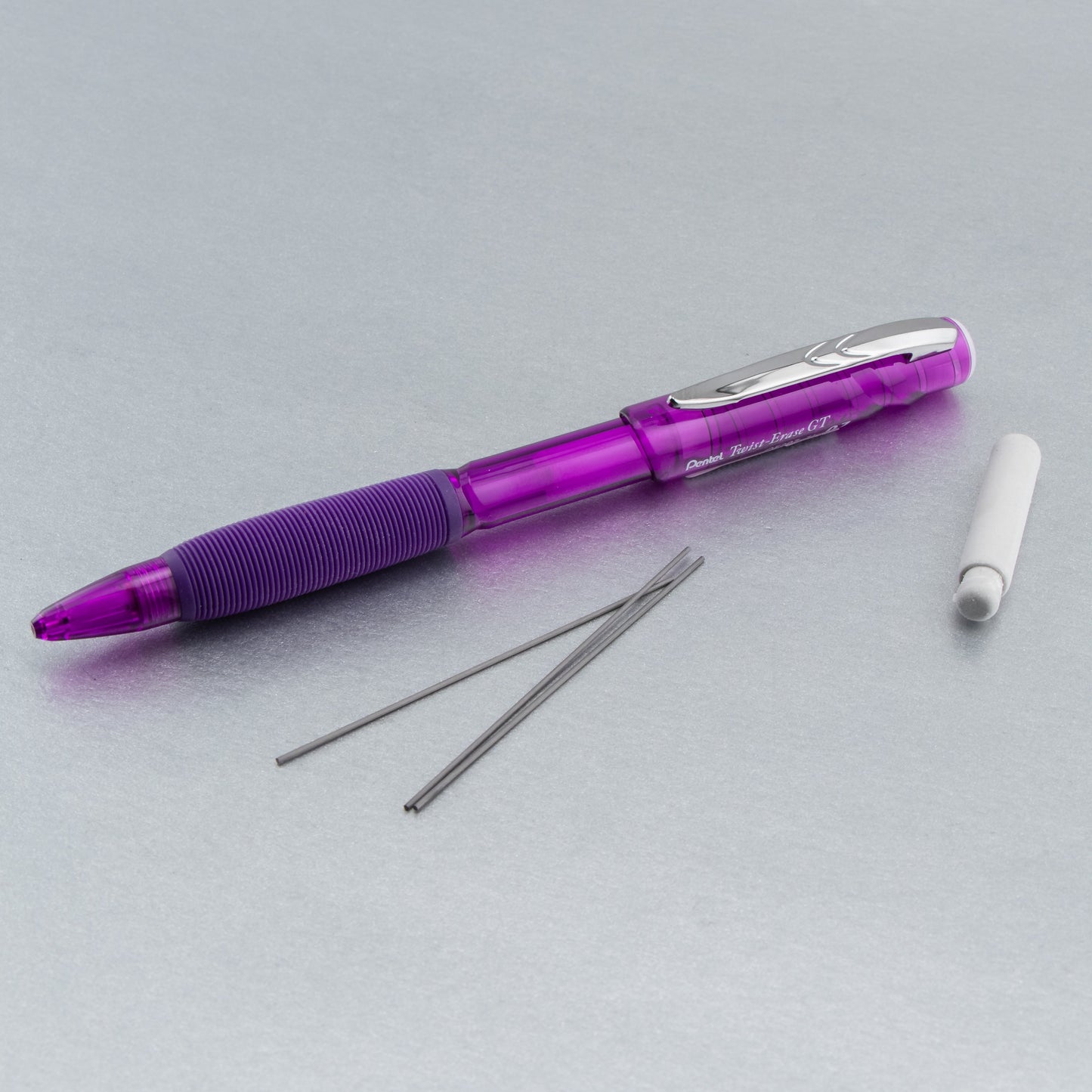 Twist-Erase GT (0.7mm) 1-CLICK Mechanical Pencil Transparent Purple (QE207V)