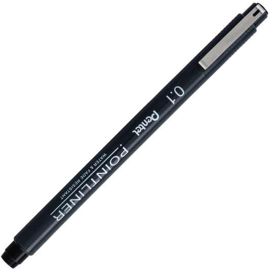 Pentel Arts Pointliner Pen, 0.1mm, Black Ink (S20P-1A)