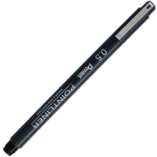Pentel Arts Pointliner Pen, 0.5mm, Black Ink (S20P-5A)