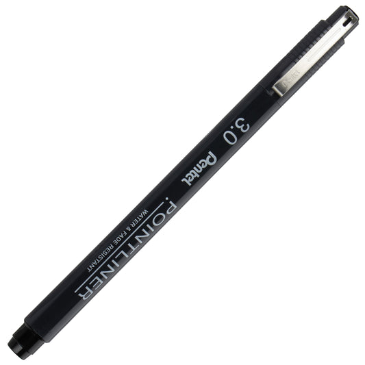 Pentel Arts Pointliner Pen, 3.0 mm Calligraphy Tip, Black Ink (S20P-C30A)