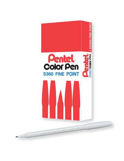 Pentel Arts Color Pen Silver Gray (S360-126)