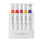 uni® Emott Fine Line Marker Pens, Fine Point (0.4mm), Passion Colors (Set 2), 5 Pack