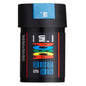 uni® POSCA PC-5M Water-Based Paint Markers, Reversible Medium Tip (1.8-2.5mm), Metallic Blue