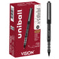 uniball™ Vision Rollerball Pens, Micro Point (0.5mm), Black, 12 Pack
