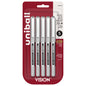 uniball™ Vision Rollerball Pens, Fine Point (0.7mm), Black, 5 Pack